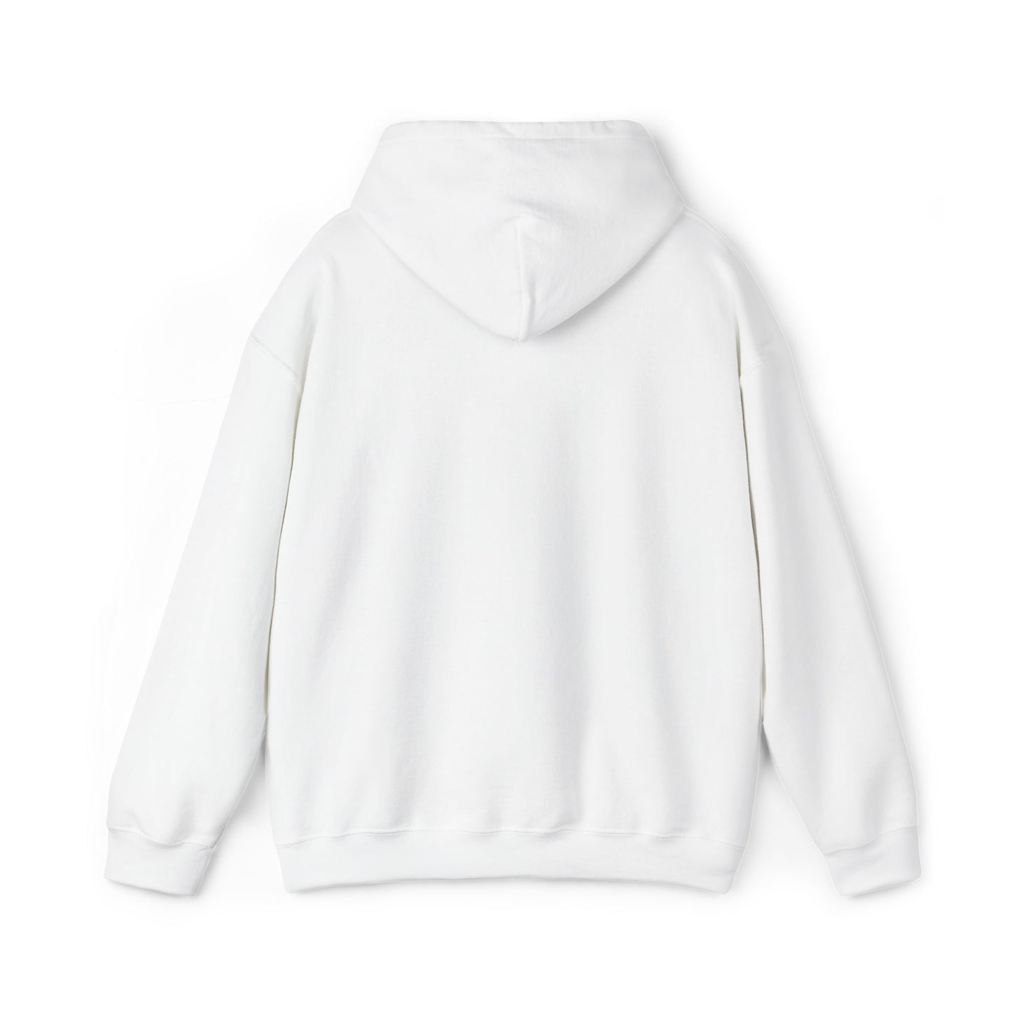 Bílá unisex mikina s kapucí VÍM HNED – minimalistický potisk
